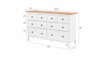 Комод с 8 ящиками - аналог IKEA HEMNES / ХЕМНЭС/ ХЕМНЕС / КЫМОР / ИКЕА 160х95х50 см, белый/светло-коричневый