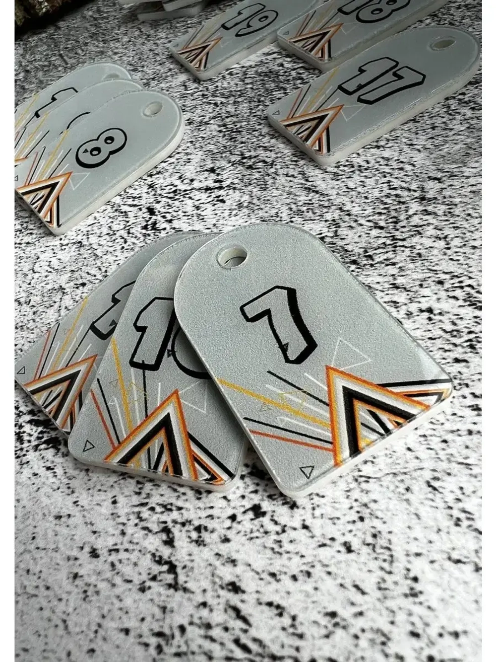 Номерки для ключей 3х5 см