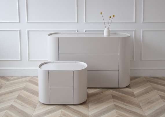 Комод Lagom 3 ящика ширина 120 см (дымка)