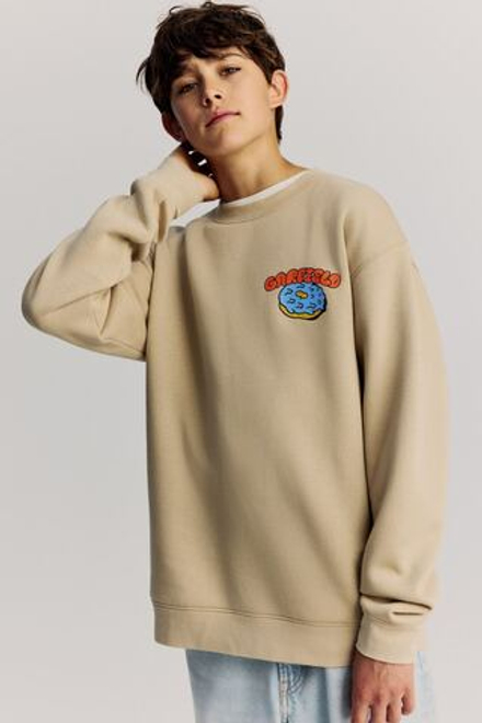 H&M Толстовка с принтом, бежевый