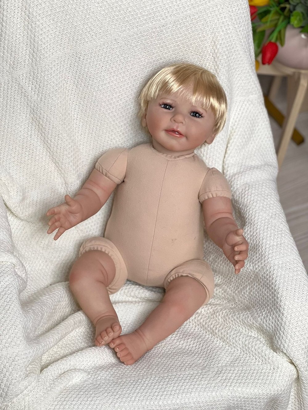 Кукла Реборн мягконабивная 55см в пакете (FA-575A)