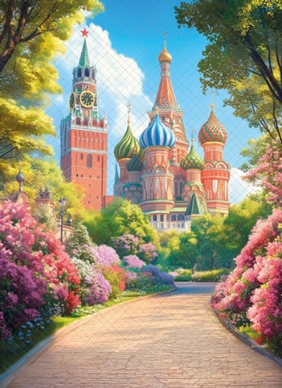 Вид на Кремль №1 - фон неопреновый