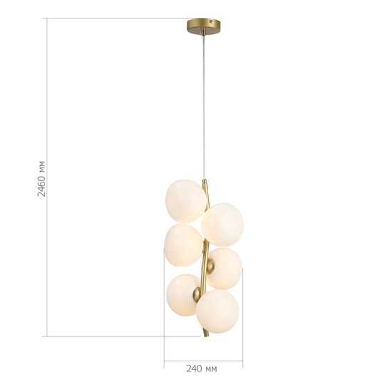 SL1519.303.06 Светильник подвесной ST-Luce Латунь/Белый G9 6*5W 4000K SWEVEN