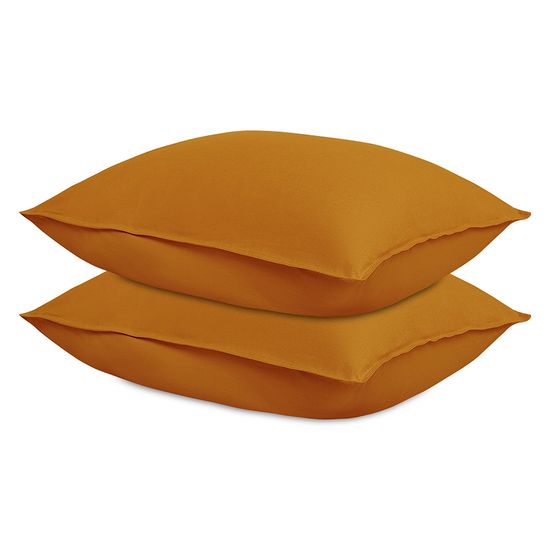 Набор наволочек изо льна и хлопка цвета карри из коллекции essential, 50х70 см