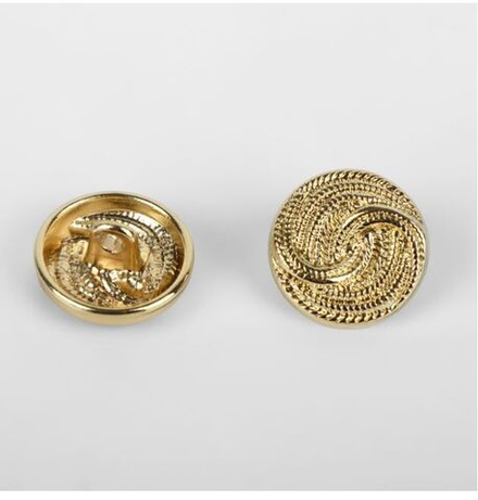 Пуговица на ножке витая d15мм,металл золотой