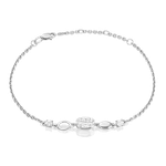 Браслет из белого золота с натуральными топазами white