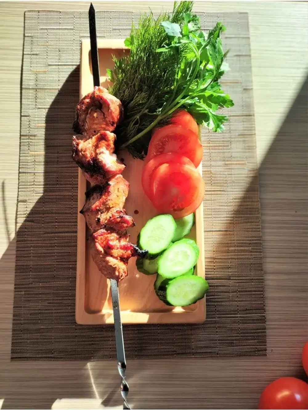 Поднос для шашлыка доска. Менажница