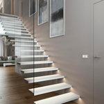 Выключатель одноклавишный проходной с подсветкой (белый матовый)