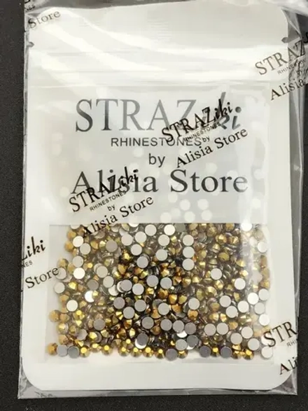 Стразы холодной фиксации стекло ss16 Gold