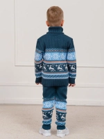 Свитер вязаный с оленями новогодний