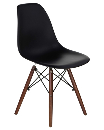 Стул обеденный LMZL-PP623, ножки тёмный бук, цвет сиденья чёрный