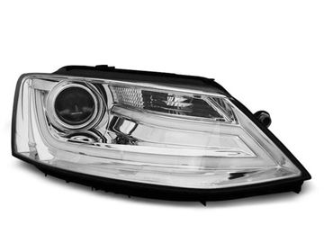 Передние фары tube light chrome для VW Jetta VI