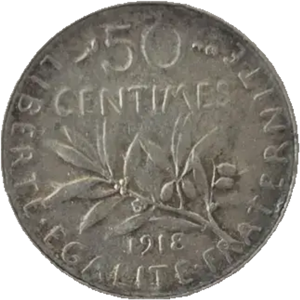 France, 50 Centimes 1918 – "La Semeuse"