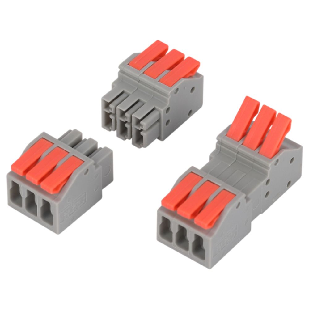 Клемма ЭРА NO-225-404 проходная разъёмная 222-2413R с рычагами 3 полюса 0.08-2.5/4 мм2 упаковка 10 шт