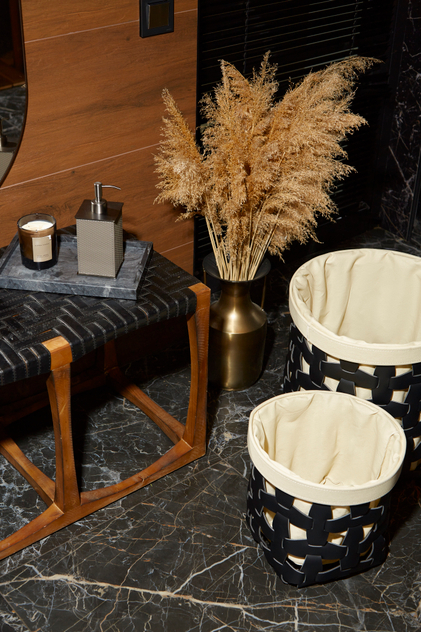 Поднос мраморный прямоугольный 20 х 30 Черный