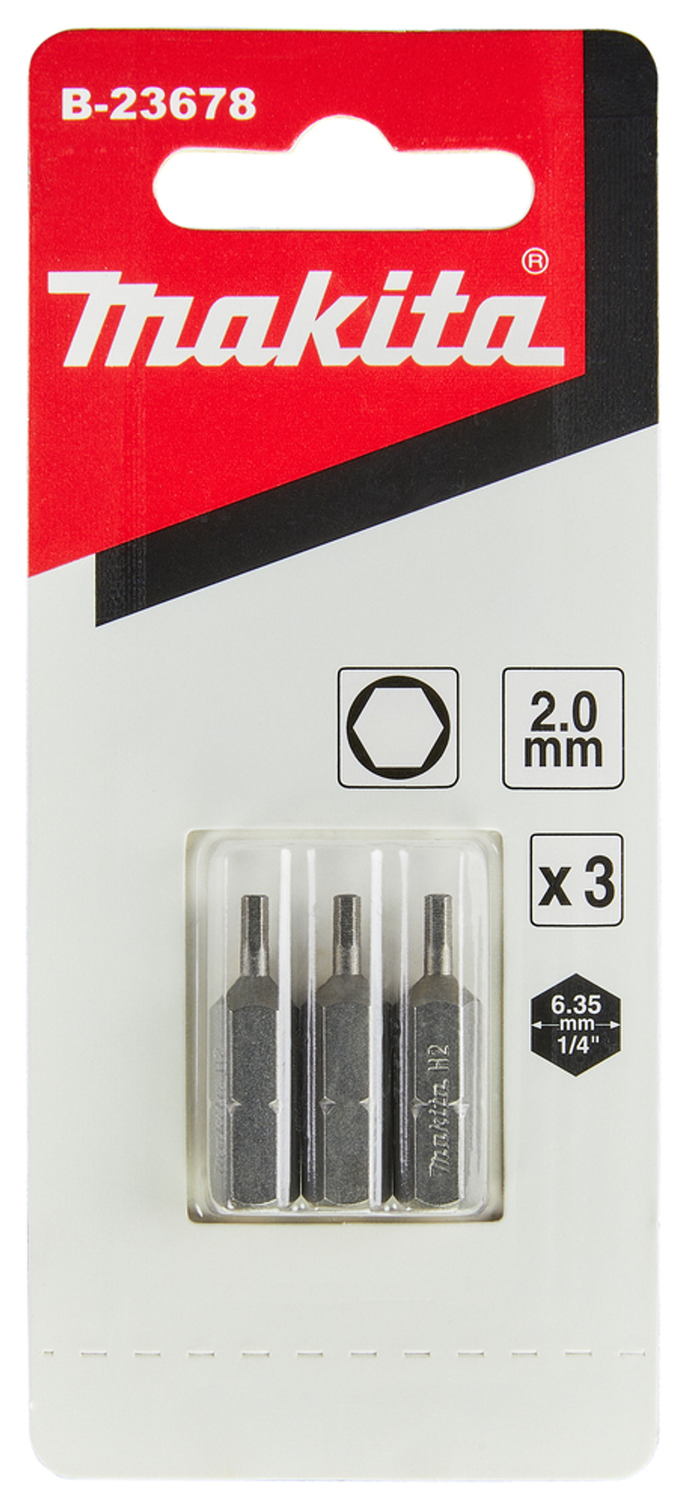 Насадка HEX2.0, 25 мм, C-form, 3 шт. Makita B-23678