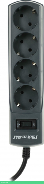Сетевой фильтр ZIS Pilot m Max 4 euro outlets 3m Black