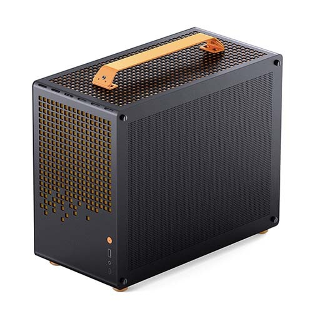 Корпус JONSBO Jonsplus Z20, mini-ITX, micro-ATX, черно-оранжевый (без БП)