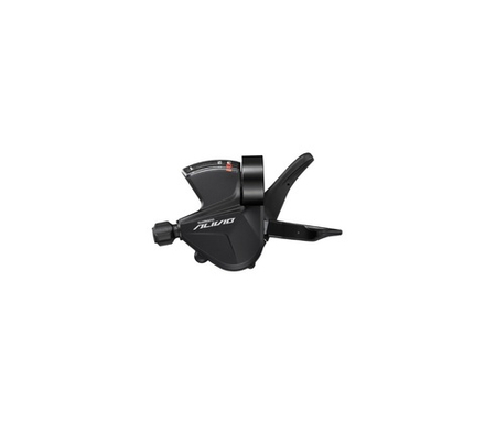 Шифтер Shimano Alivio, M3100, левый, 3 скорости, индикатор, трос 1800мм, черный