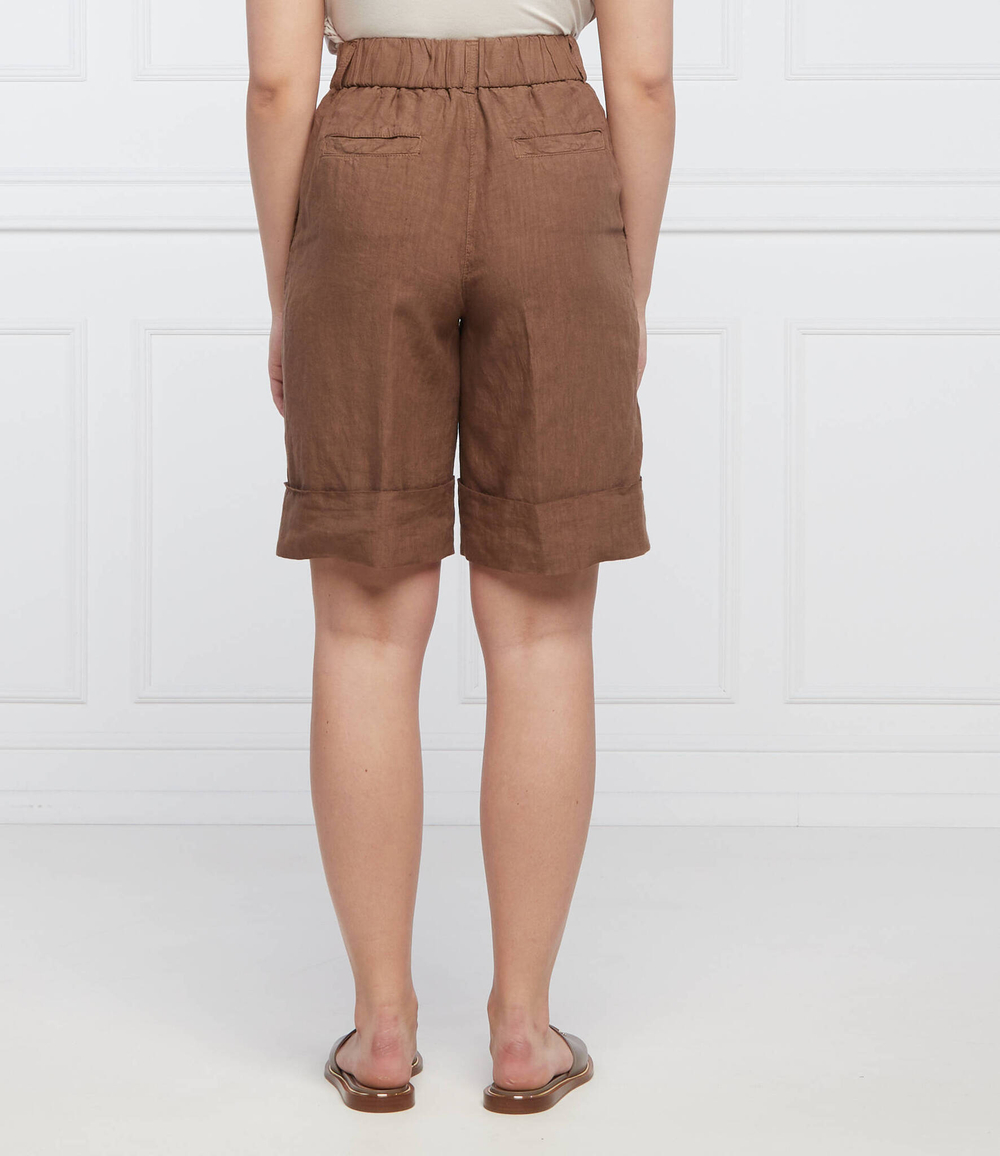 льняное шорты Peserico - коричневый(P04204T0 01617)