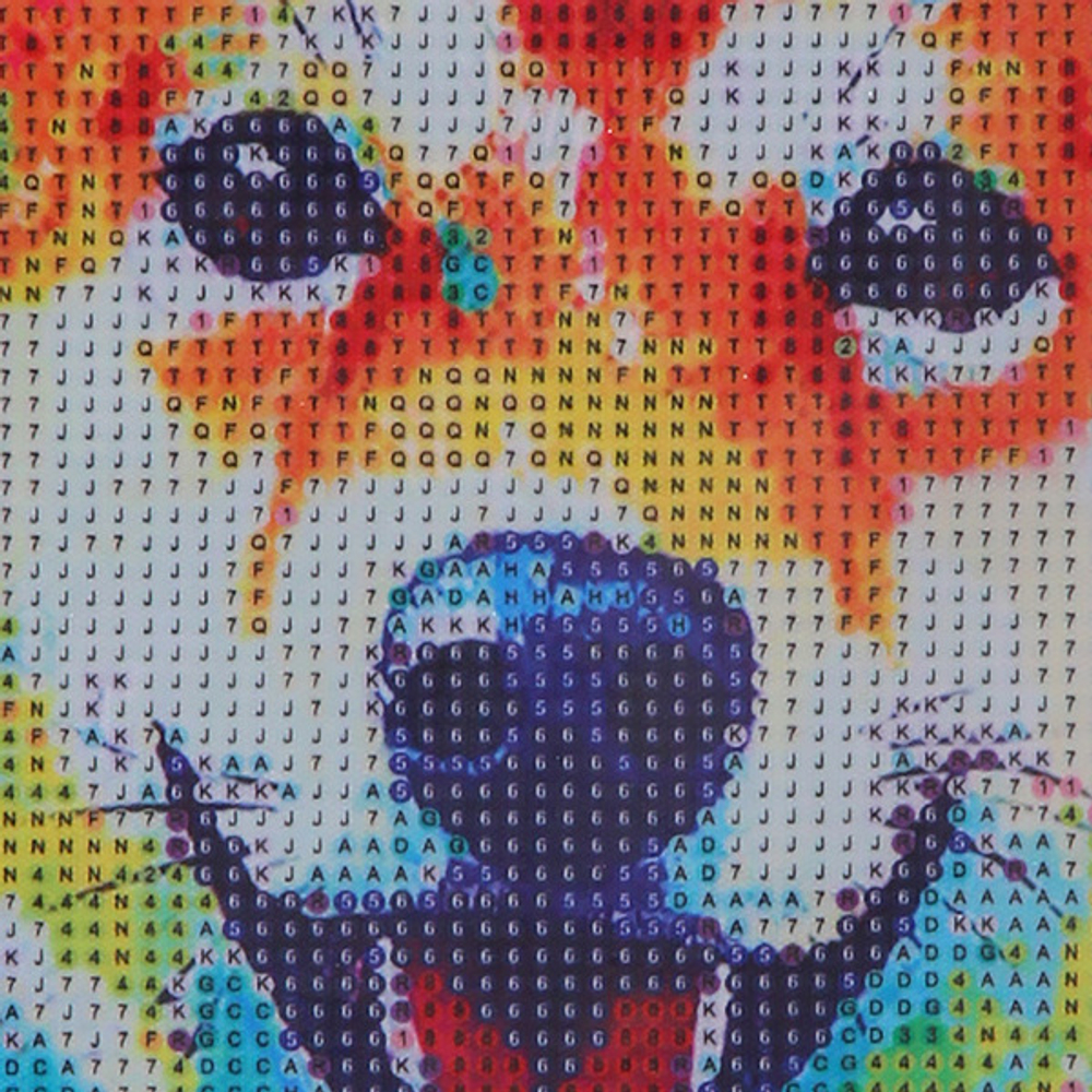 Алмазная мозаика на подрамнике с полным заполнением «МИР ЯРКИХ КРАСОК», рыжик, 30*40см