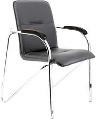 Кресло Everprof Samba Wood CF Экокожа Черный