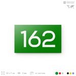 Номер на дверь 162, табличка на дверь для офиса, квартиры, кабинета, аудитории, склада, зеленая 120х70 мм, Айдентика Технолоджи