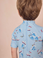 Костюм плавательный слитный для мальчика Next AG2-985, Голубой