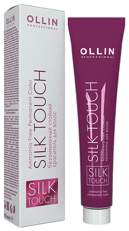 OLLIN SILK TOUCH 6/7 темно-русый коричневый 60мл Безаммиачный стойкий краситель для волос
