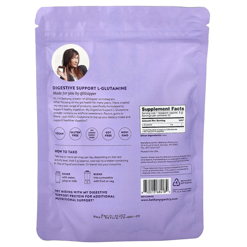 Nuzest, Bethany's Pantry, L-Glutamine™ для поддержки пищеварения, 250 г (8,8 унции)