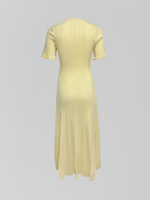 Платье 80659 трикотажное удлиненное на пуговицах и коротким рукавом