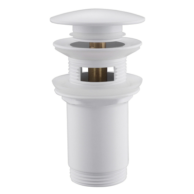 Донный клапан ABBER AF0010W с переливом, белый