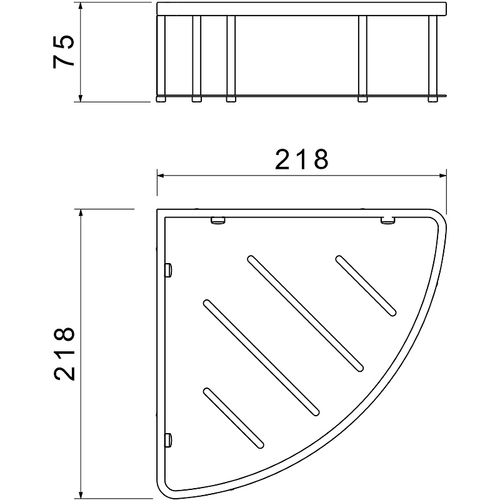 Полка корзина Aquatek AQ4926CR угловая Хром