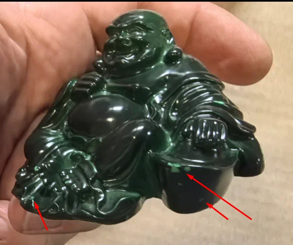 278144Y2 УЦЕНКА Фигурка "Хотей" искуственный нефрит, зеленый