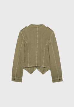STRADIVARIUS ТВИЛОВАЯ КУРТКА С ПУГОВИЦАМИ, ХАКИ