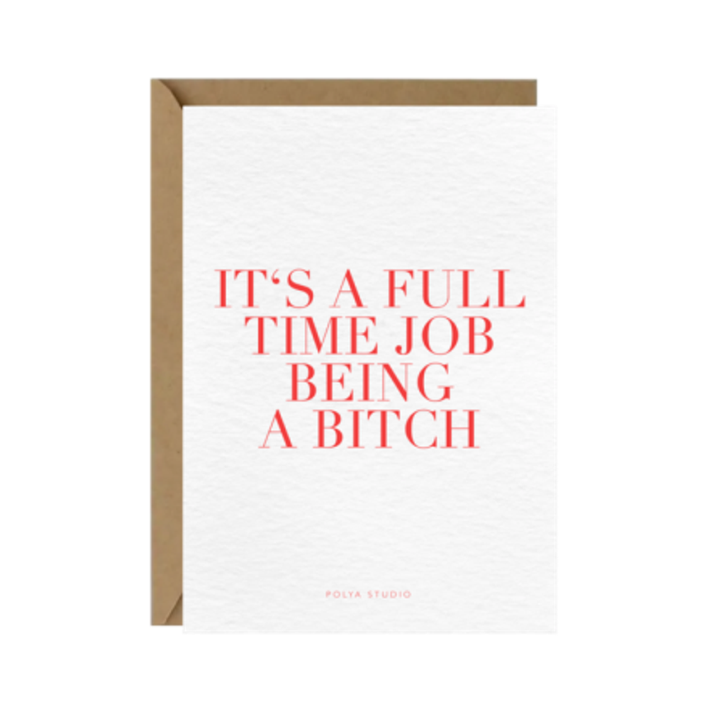 Открытка FULL TIME JOB