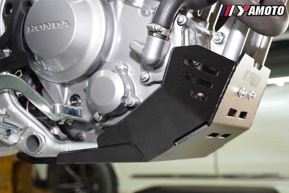 Yamoto Skid Plate for Honda CRF300L (2021-UP). Aluminium, 4mm. Black