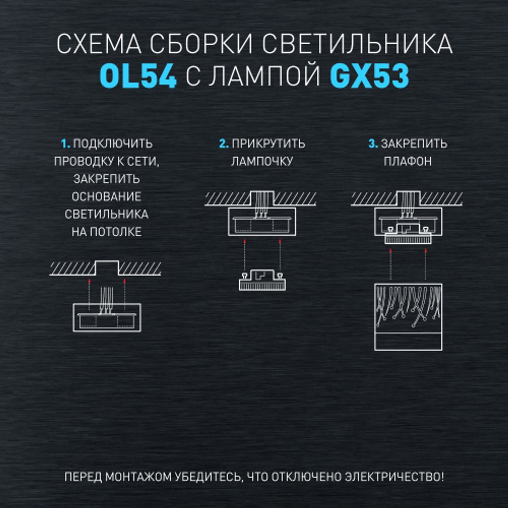 Светильник настенно-потолочный спот ЭРА OL54 BK под лампу GX53 черный IP20 | Накладные светильники