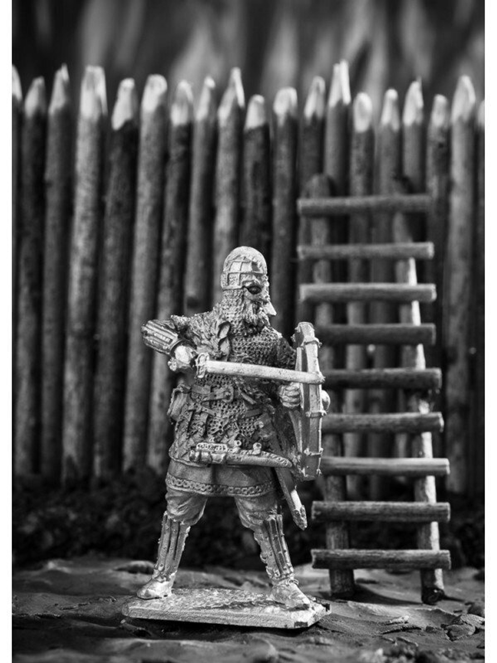 Оловянный солдатик Викинг со щитом
