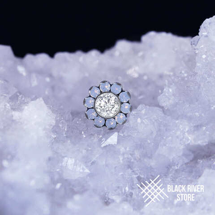 Sunflower Big HM Crystal & Water Blue Opal