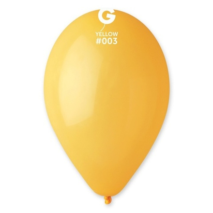 Воздушные шары Gemar, цвет 003 пастель, жёлтый, 100 шт. размер 10"