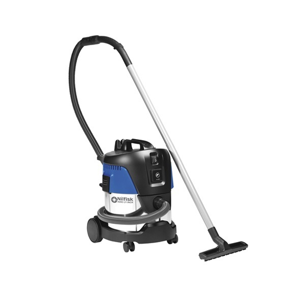 Пылесос для влажной и сухой уборки AERO 21-21 PC INOX, 3600 л/мин, 1,25 кВт, 20 л, Nilfisk (Дания)