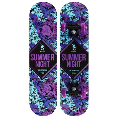 Скейтборд подростковый "Summer night" 62х16 см, колеса PVC 50 мм, пластиковая подвеска 4013657