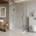 Душевой уголок BelBagno LUCE-AH-1 140х90 стекло прозрачное/профиль хром