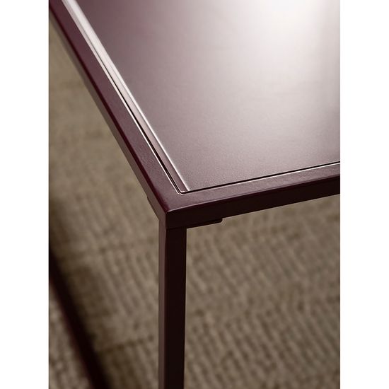 Столик журнальный mayen, 110х50 см, белый/сливовый