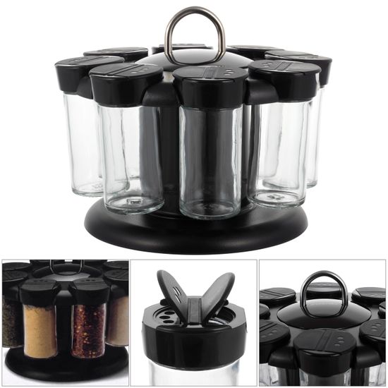 Набор ёмкостей для специй Kamille КМ-7050 (8 шт.) на круглой подставке