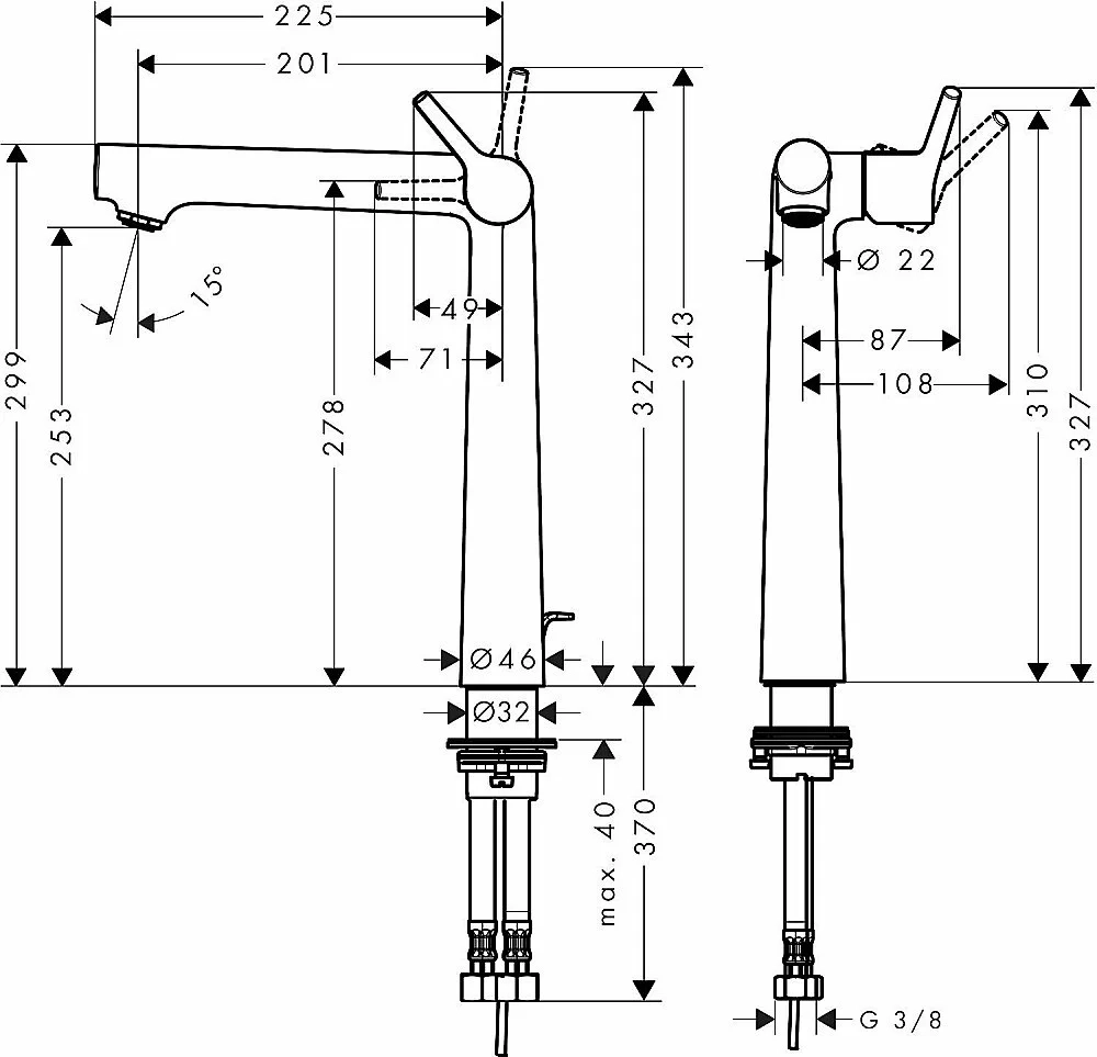 Смеситель для раковины Hansgrohe Talis S 72115000