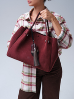 Замшевая сумка с матрешкой Vasilisa DBR 31210 махагон