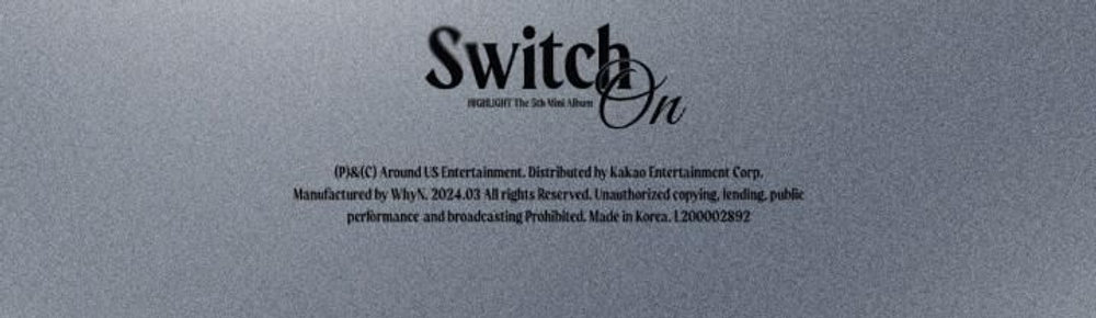 Альбом HIGHLIGHT - SWITCH ON 5th Mini Album 3 Version SET