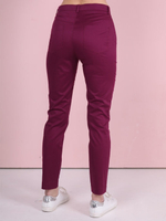 Бордовые медицинские брюки Б-118 из клеон экстры